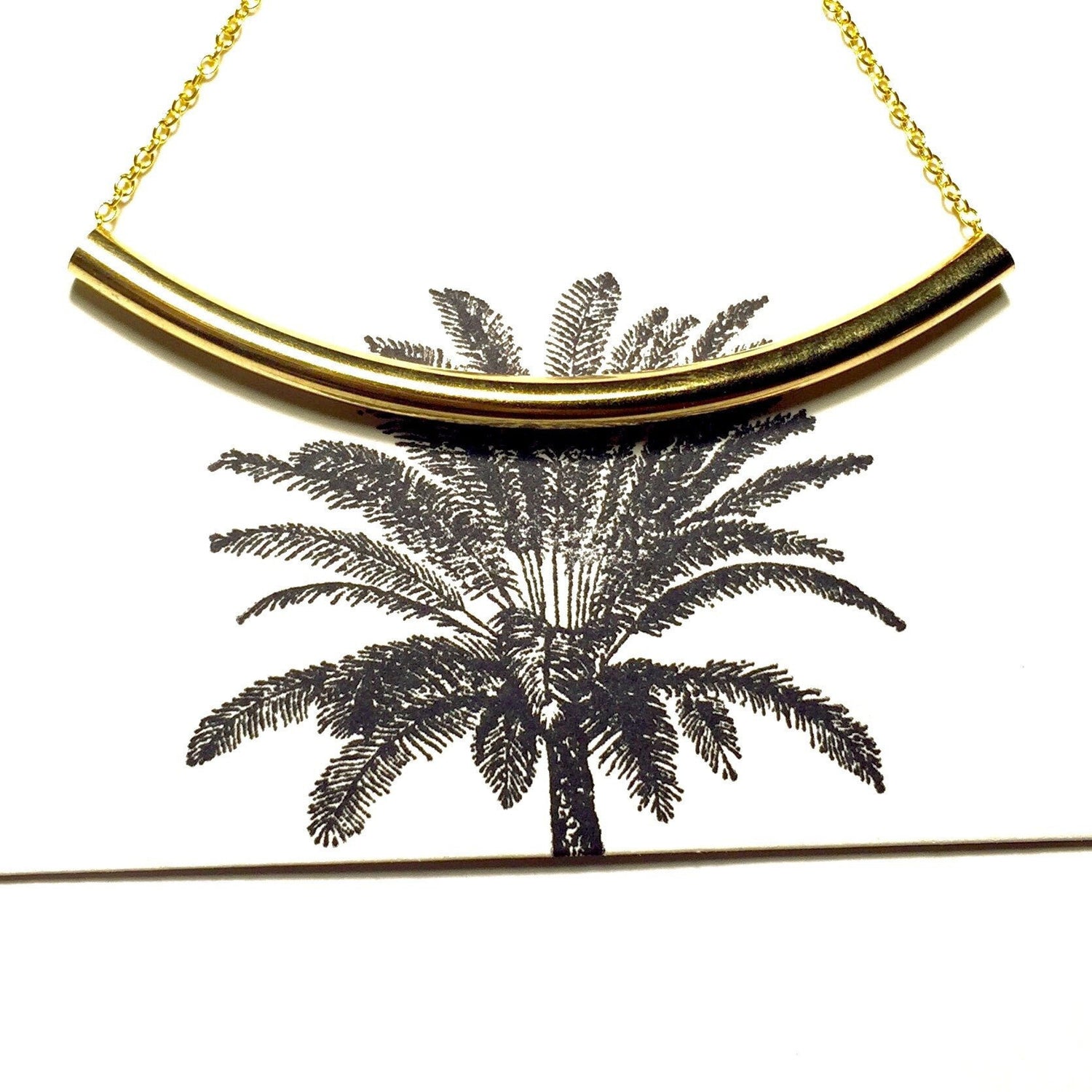 Gold Bar Arc Necklace-Whitestone Jewelry Co.