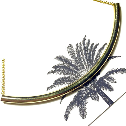 Gold Bar Arc Necklace-Whitestone Jewelry Co.