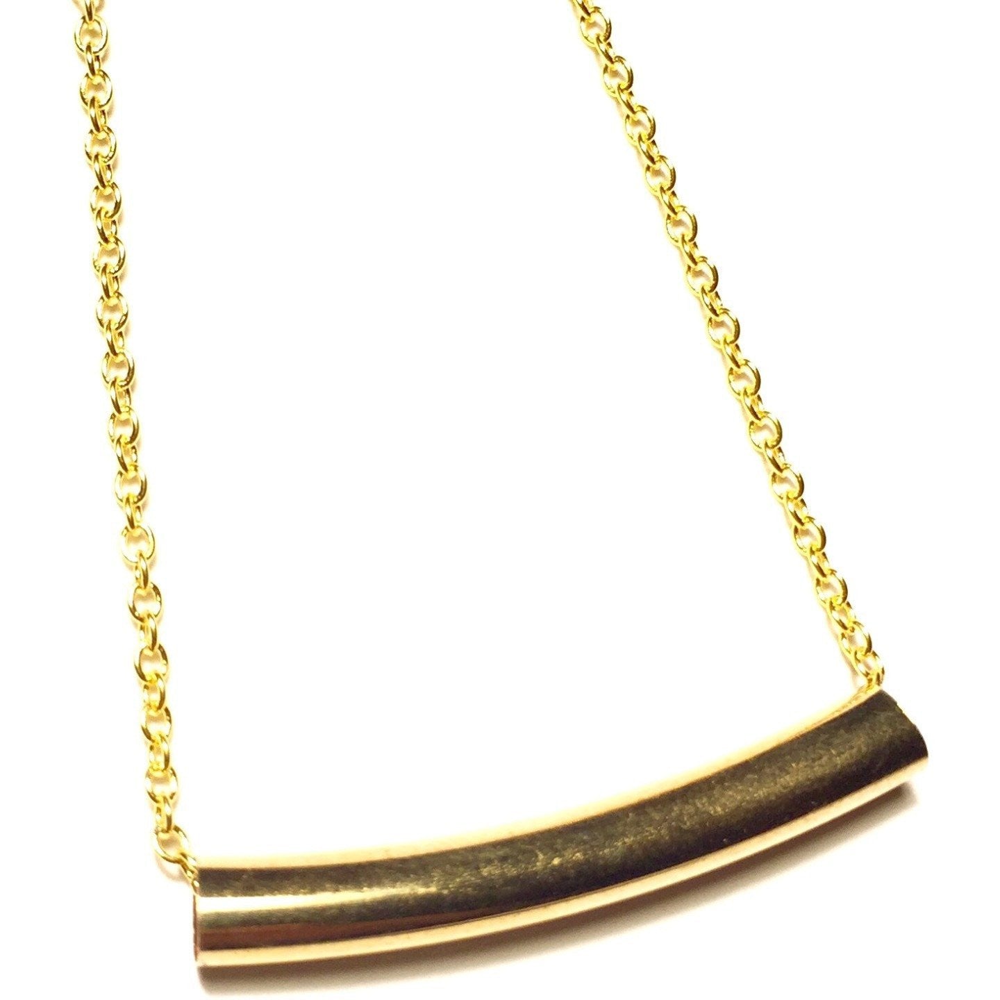 Gold Bar Arc Necklace-Whitestone Jewelry Co.