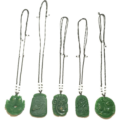 Green Jade Angry Dragon Necklace-Whitestone Jewelry Co.