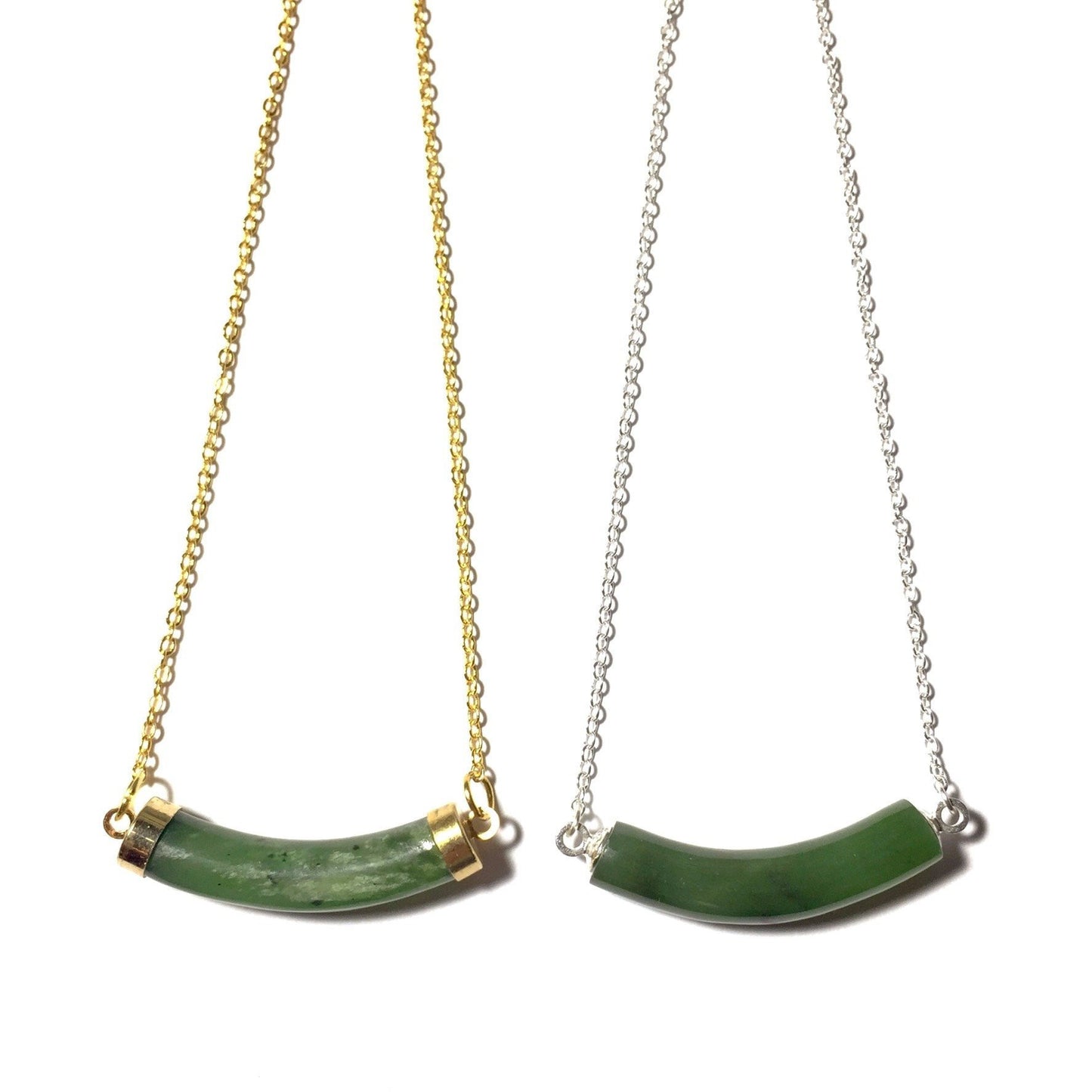 Green Jade Arc Necklace-Whitestone Jewelry Co.