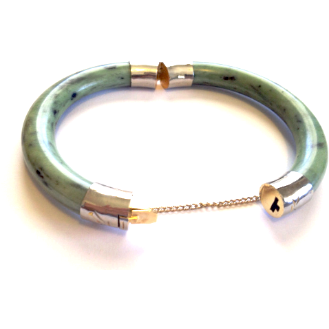Jade Bangle Bracelet with Clasp-Whitestone Jewelry Co.