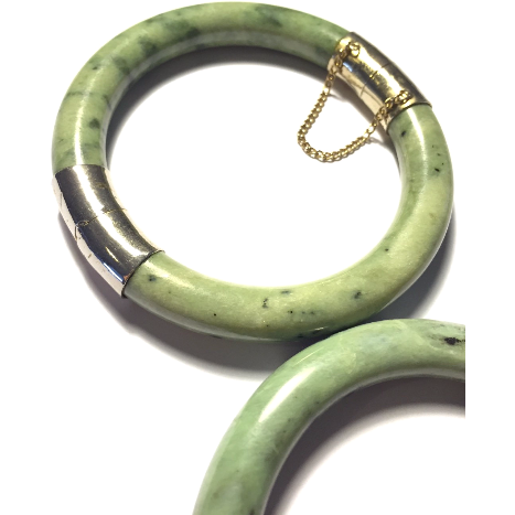 Jade Bangle Bracelet with Clasp-Whitestone Jewelry Co.