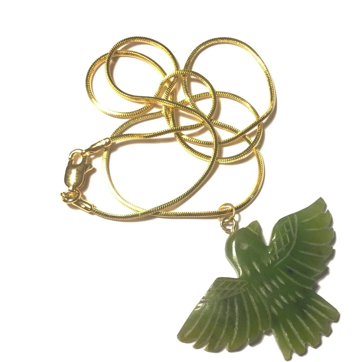 Jade Bird Necklace-Whitestone Jewelry Co.