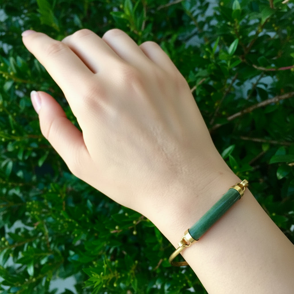 Jade Tension Cuff Bracelet from Whitestone Jewelry Co.