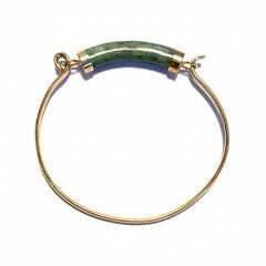 Vintage Jade Tension Cuff Bracelet