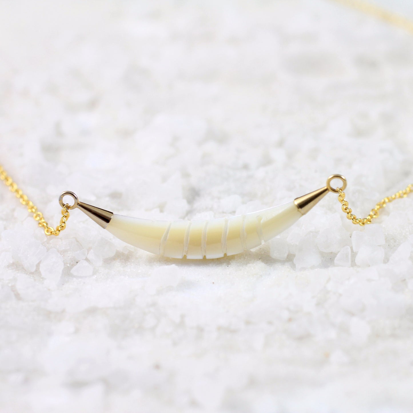 Mother of Pearl Gold Necklace-Whitestone Jewelry Co.