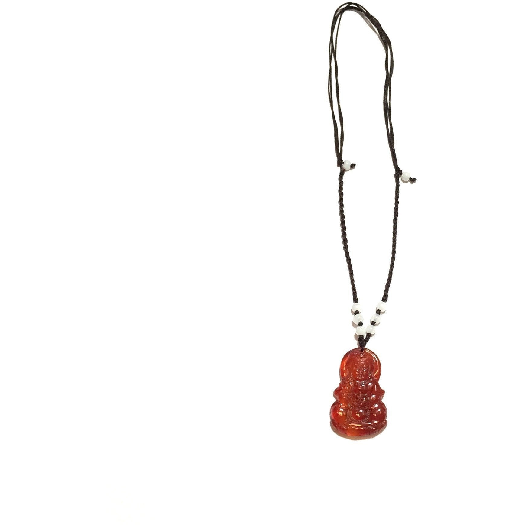 Red Agate Buddha Necklace-Whitestone Jewelry Co.