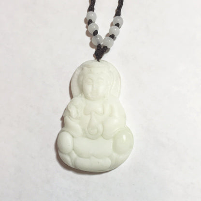 White Jade Buddha Necklace-Whitestone Jewelry Co.