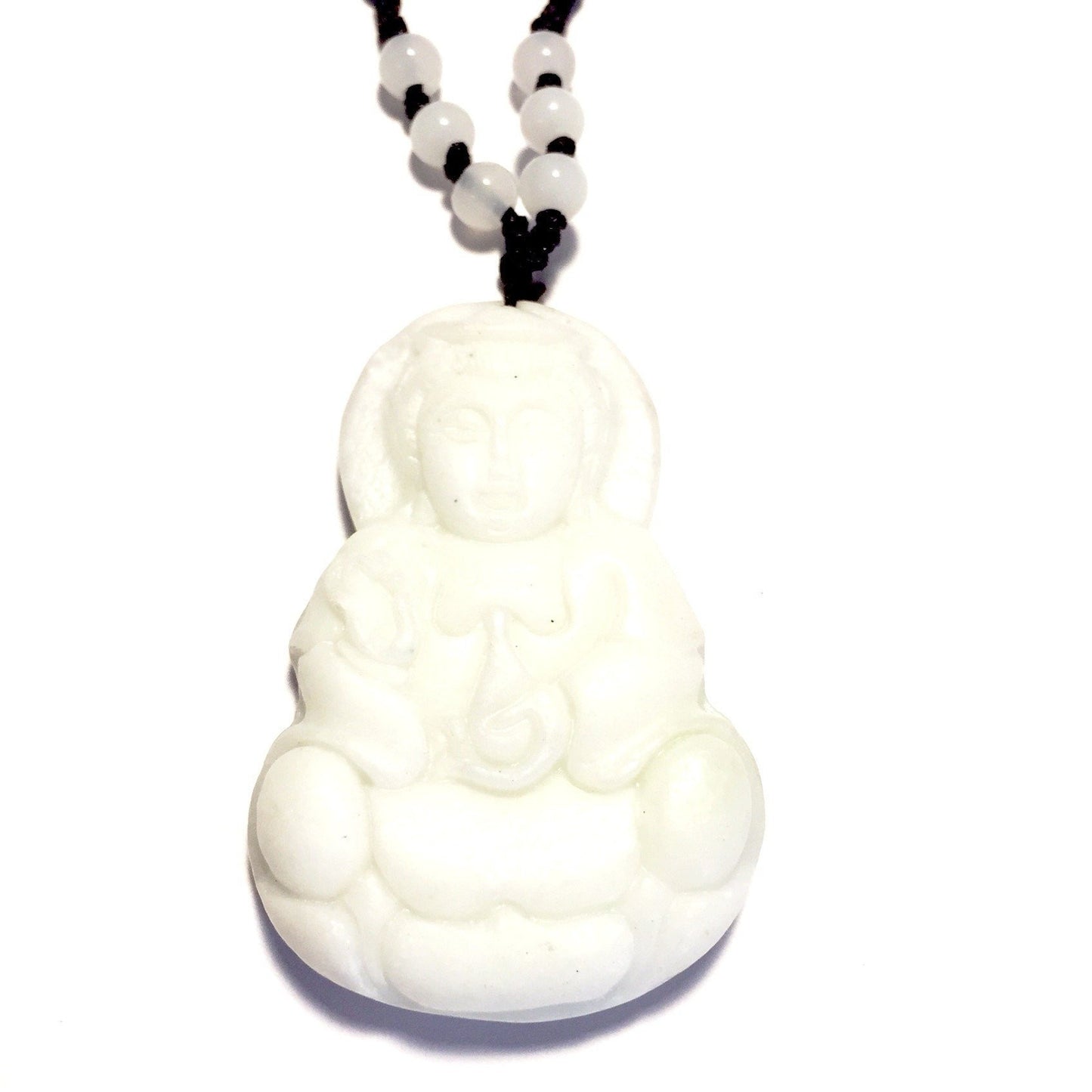 White Jade Buddha Necklace-Whitestone Jewelry Co.
