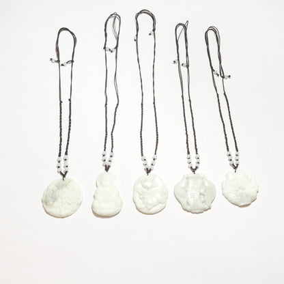White Jade Dragon & Koi Fish Necklace-Whitestone Jewelry Co.