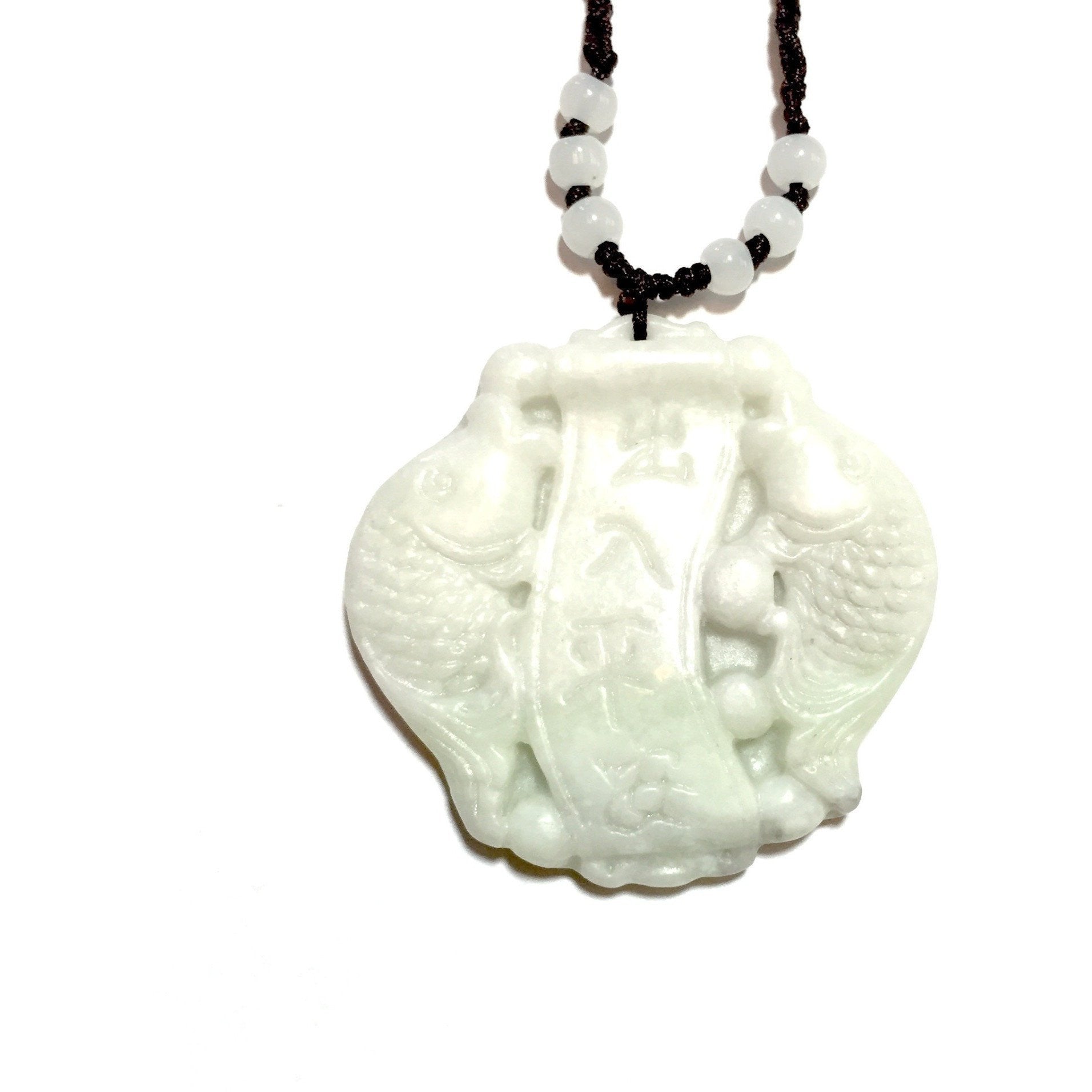 White Jade Koi Fish Necklace – Whitestone Jewelry Co.